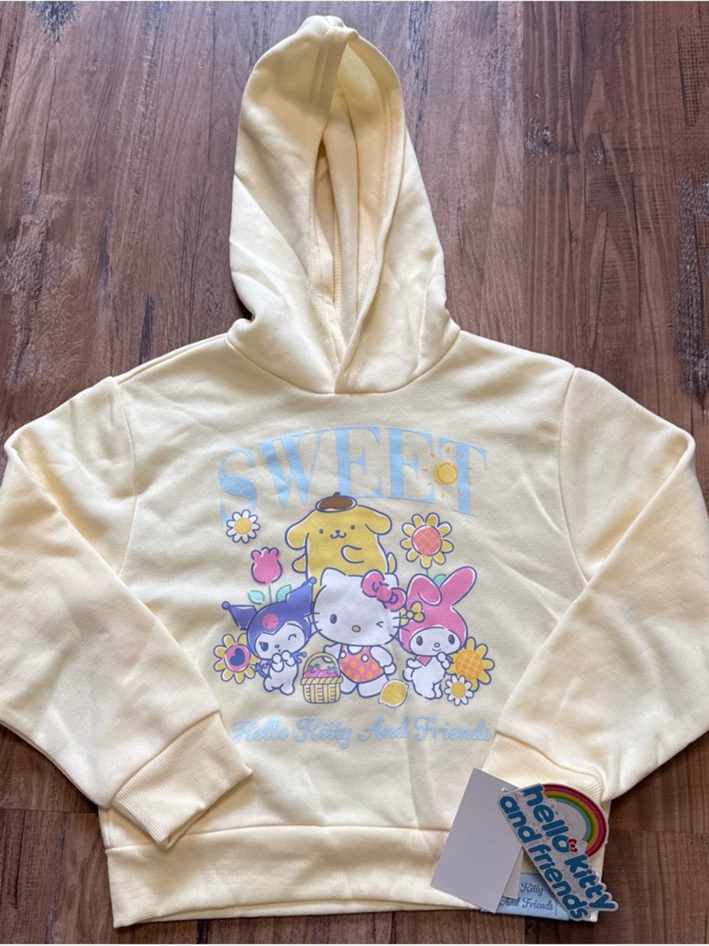 Hello Kitty and Friends Yellow Pullover Hoodie